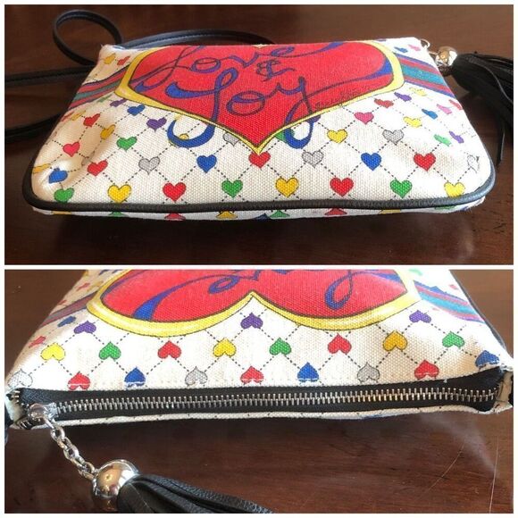 Brighton - 🎉HP🎉 Love & Joy Tasseled Limited Edition Crossbody Pouch. LIKE NEW! - Picture 7 of 15